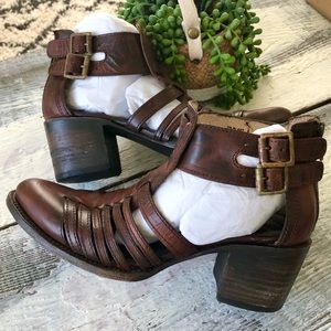 Freebird By Steven Blake Cognac Leather Booties 8